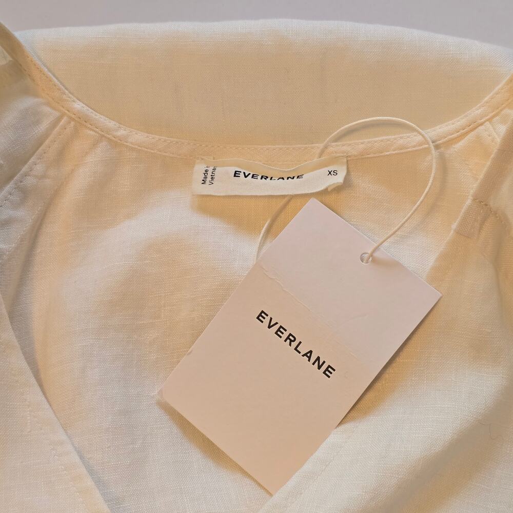 Everlane Dress Womens Size XS Off White 100% European Flax Linen Clean Girl NWT - Picture 3 of 11